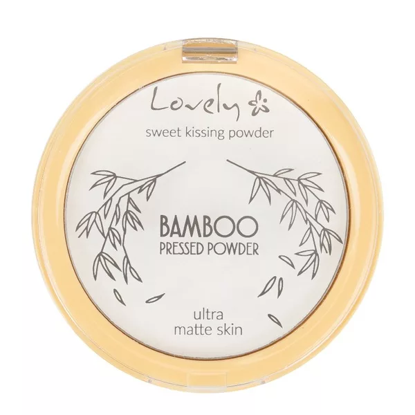 Lovely Bamboo Pressed Powder transparenty matujący puder prasowany do twarzy 10g