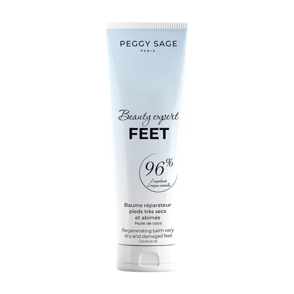 Peggy Sage, balsam regeneracyjny na bardzo suche i uszkodzone stopy, olej kokosowy, 100ml