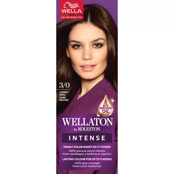 Wella Wellaton by Koleston, farba do włosów, Ciemny Brąz, 3/0, 100ml