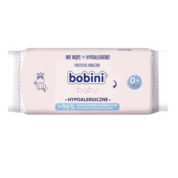 Bobini Baby hypoalergiczne chusteczki nawilżane dla dzieci i niemowląt 60szt