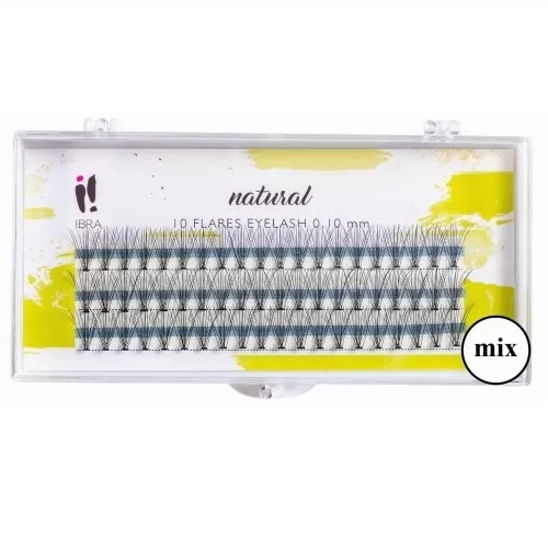 Ibra Kępki sztucznych rzęs Natural Knot-Free 0.10 C-Mix