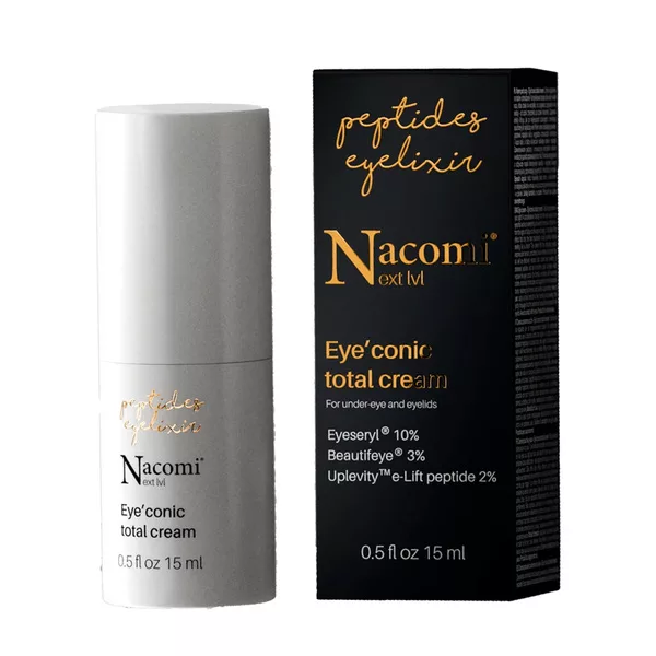 Nacomi Next Level Eye`conic total cream, krem pod oczy zmniejszający cienie pod oczami, 15ml