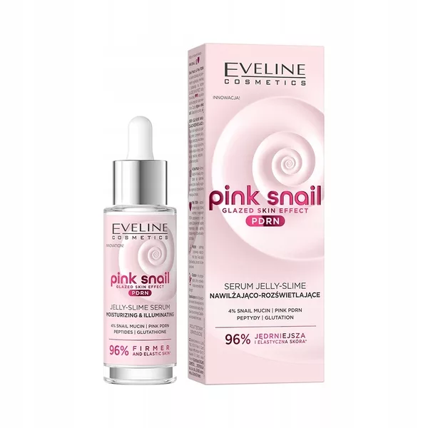 Eveline Cosmetics Pink Snail nawilżająco-rozświetlające serum 30ml