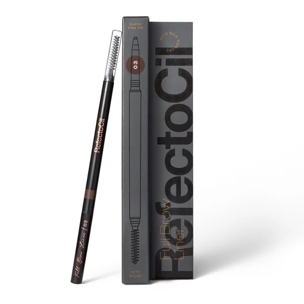 Refectocil Full Brow Liner, wodoodporna kredka do brwi z szczoteczką, 03 ciemny brąz