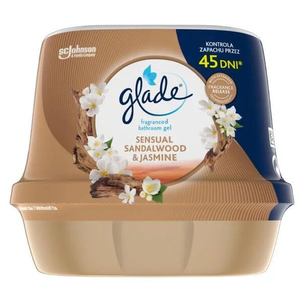Glade zapachowy żel do łazienki - Sensual Sandalwood & Jasmine, drzewo sandałowe i jaśmin, 180g