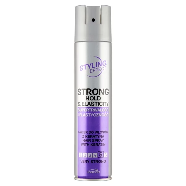 Joanna Styling Effect Very Strong Lakier do włosów z keratyną 250 ml
