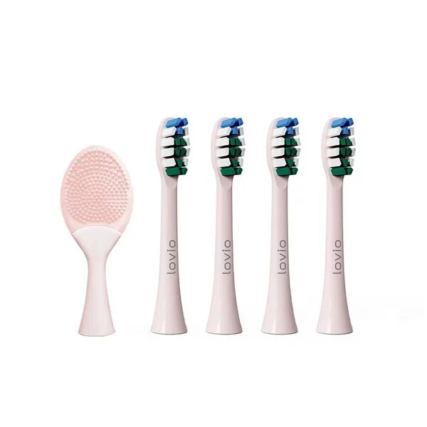 Lovio SonicProtect PRO końcówki do szczoteczki sonicznej miękkie Różowe LVTB124PK-HS 5szt