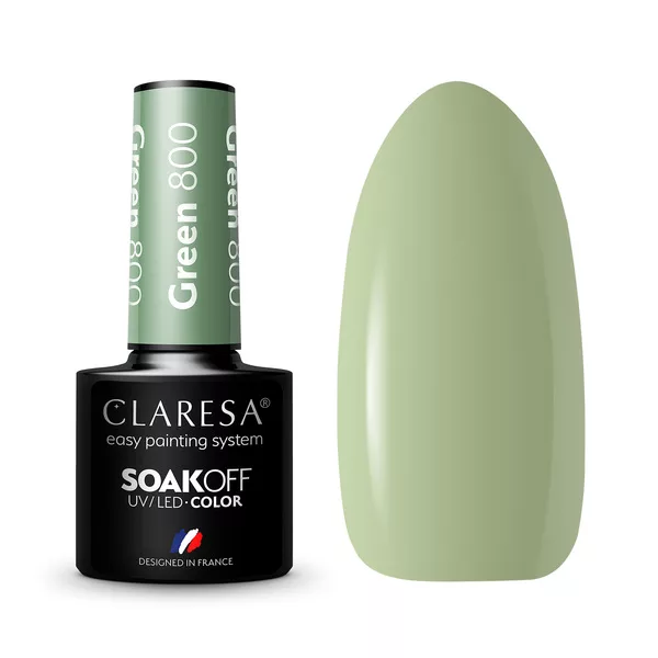 Claresa, Lakier hybrydowy, GREEN 800, 5g
