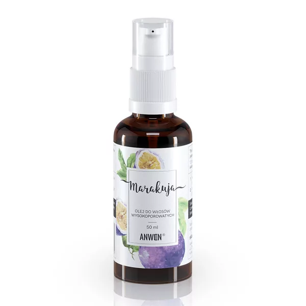 Anwen Olej Marakuja dla włosów wysokoporowatych, 50ml