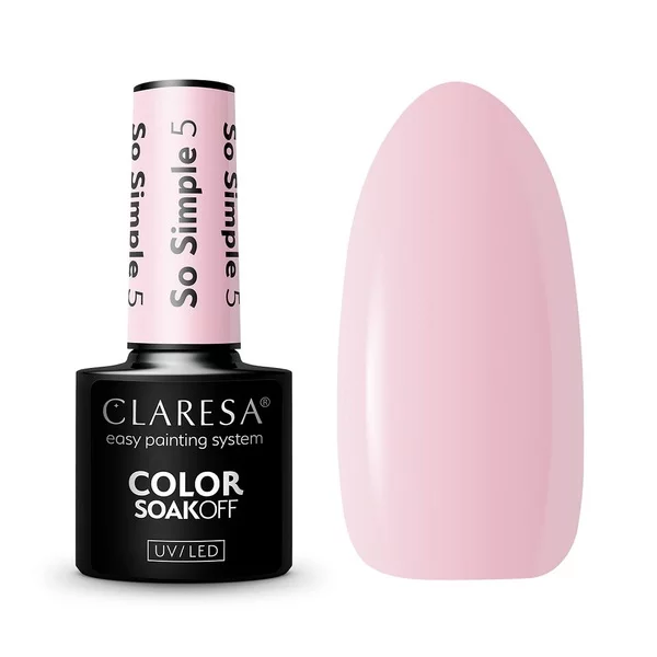 Claresa Color Soak Off UV/LED So Simple lakier hybrydowy 5 5g