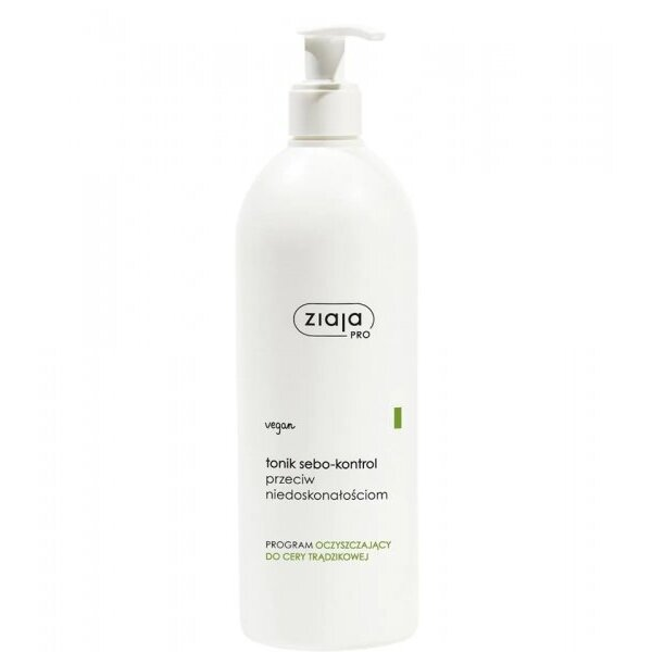 Ziaja PRO, Program oczyszczający, tonik sebo-kontrol przeciw niedoskonałościom, 500ml