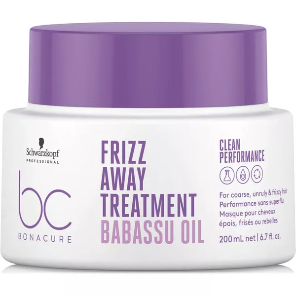 Schwarzkopf BC Frizz Away, wygładzająca maska do włosów z olejem babassu, 200ml