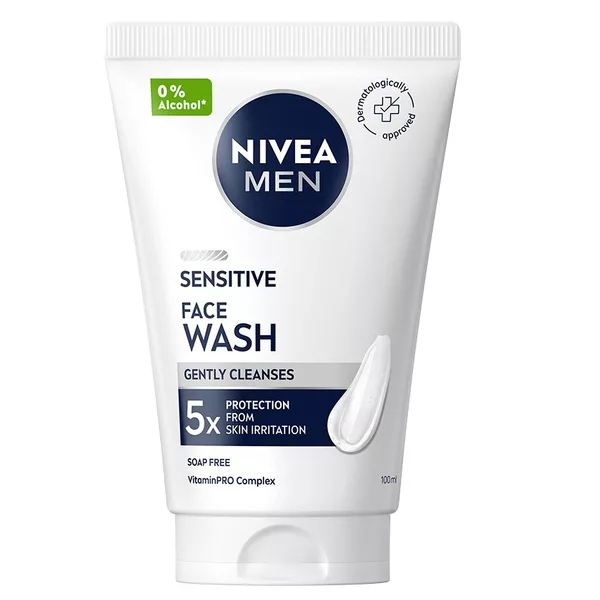 Nivea Men Sensitive delikatny żel oczyszczający do twarzy 100ml