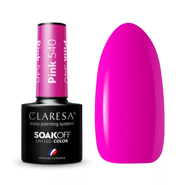 Claresa, Lakier hybrydowy, PINK 540, 5g