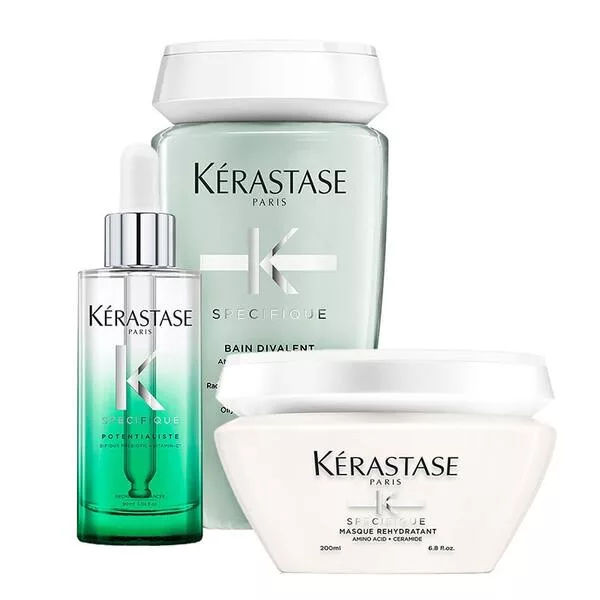 Kerastase Specifique, zestaw odświeżający, szampon + maska + serum, 250ml + 200ml + 90ml