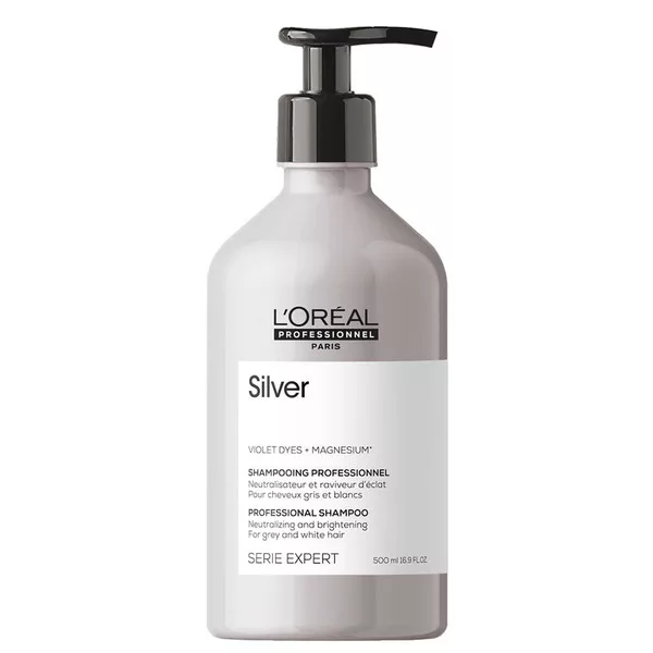 Loreal Silver, szampon do włosów rozjaśnionych lub siwych, 500ml