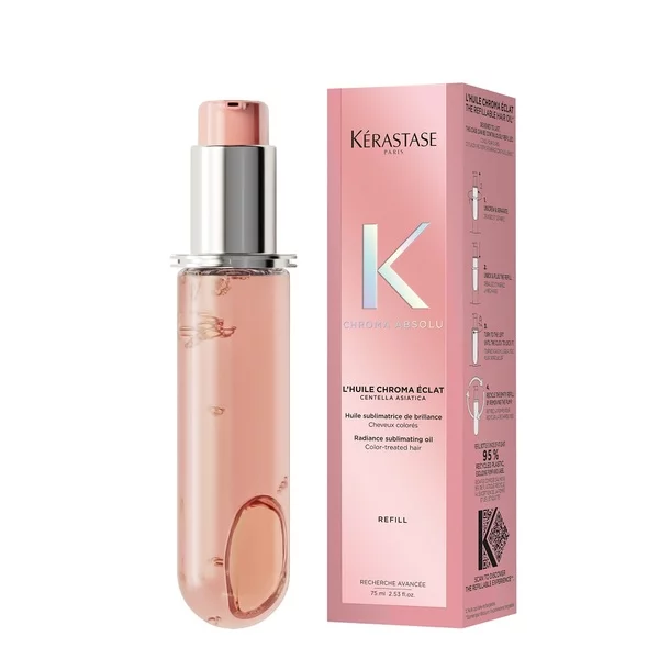 Kerastase Chroma Absolu, rozświetlający olejek do włosów farbowanych wkład uzupełniający, 75ml refill