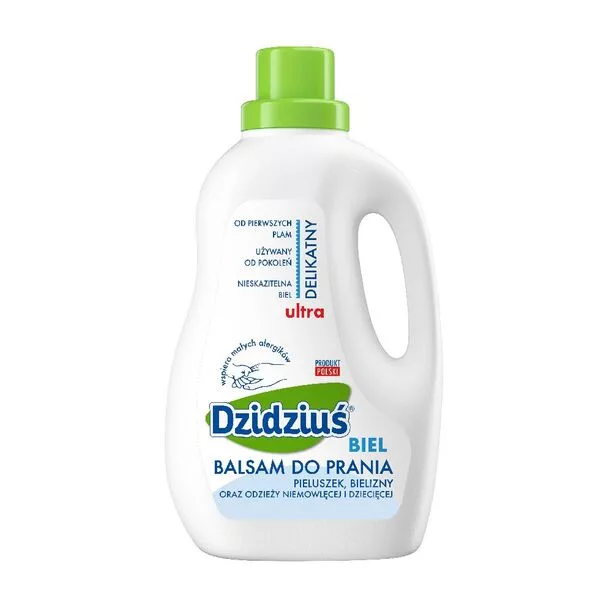 Dzidziuś Ultra delikatny balsam do prania bielizny niemowlęcej i dziecięcej Biel 1500ml