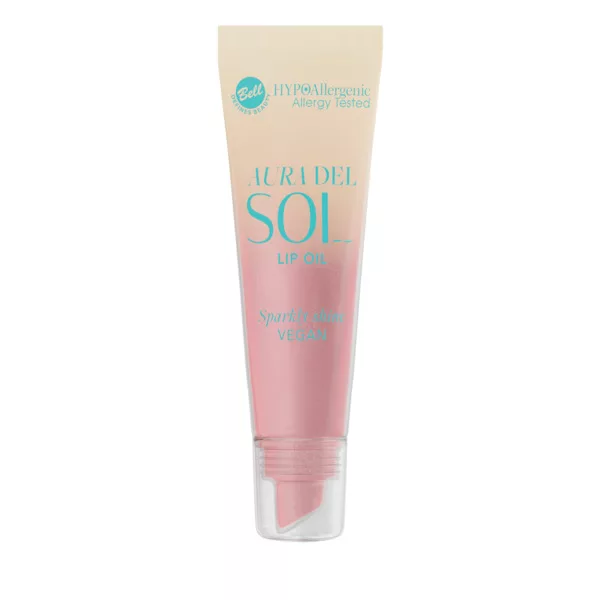 Bell HYPOAllergenic Aura Del Sol, hypoalergiczny olejek do ust z drobinkami, 01, 10g
