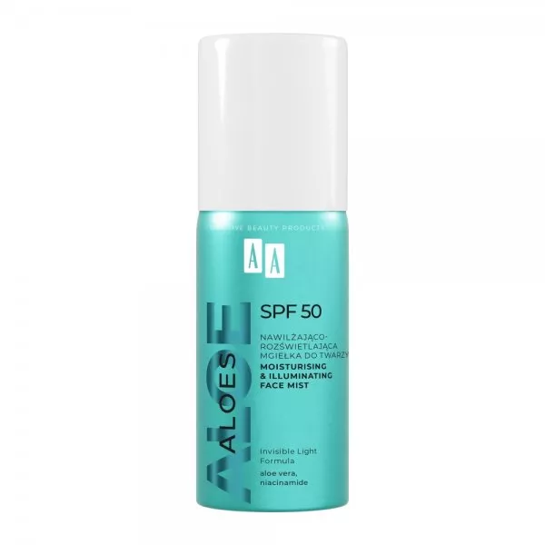 AA Aloes nawilżająco-rozświetlająca mgiełka do twarzy SPF50 100ml