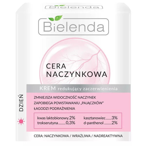 Bielenda Cera naczynkowa, krem redukujący zaczerwienienie na dzień, 50ml