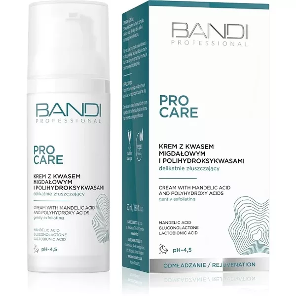 Bandi Pro Care, krem do twarzy z kwasem migdałowym i polihydrokwasami, 50ml