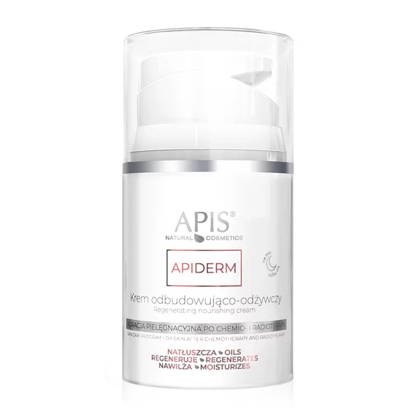 Apis Apiderm, Krem odbudowująco-odżywczy do twarzy na noc, 50ml
