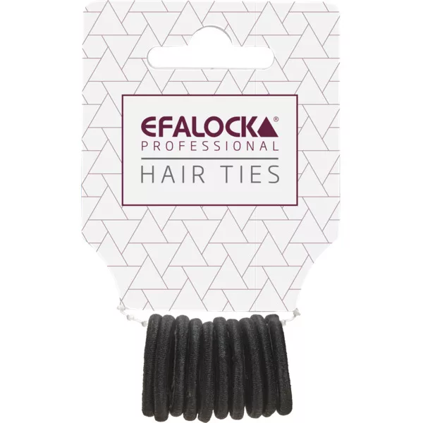 Efalock, gumki do włosów mini, czarne 10szt., ref. 14102387