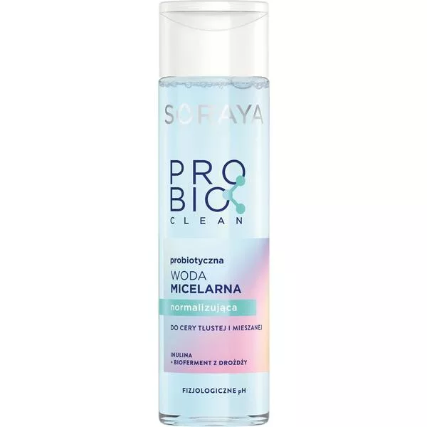 Soraya Probio Clean, Normalizująca woda micelarna do cery tłustej i mieszanej, 250ml