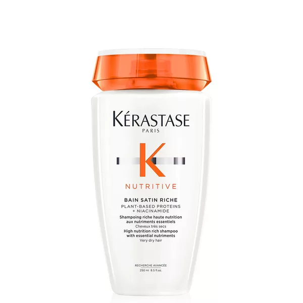 Kerastase Nutritive Satin Riche, wzbogacona kąpiel, szampon do włosów grubych, 250ml
