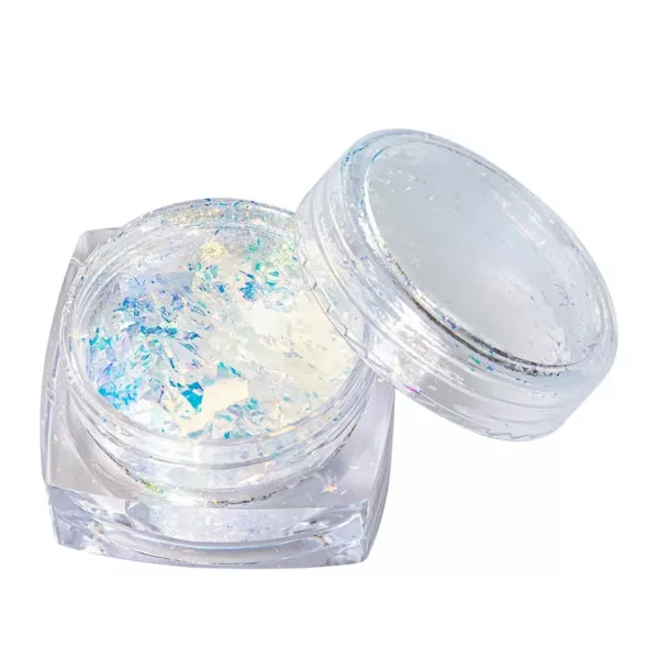 Peggy Sage, płatki brokatu Aurora flakes, niebieskie
