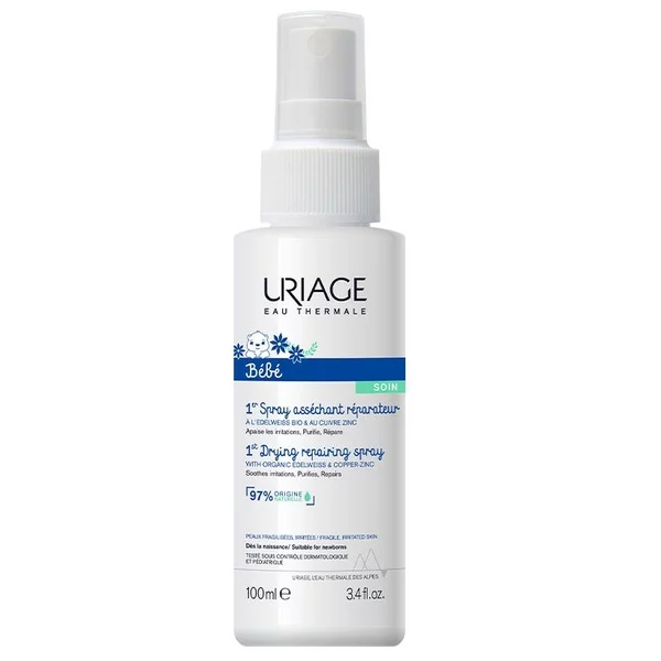 Uriage Bebe 1st Drying Repairing spray łagodzący podrażnienia dla dzieci 100ml