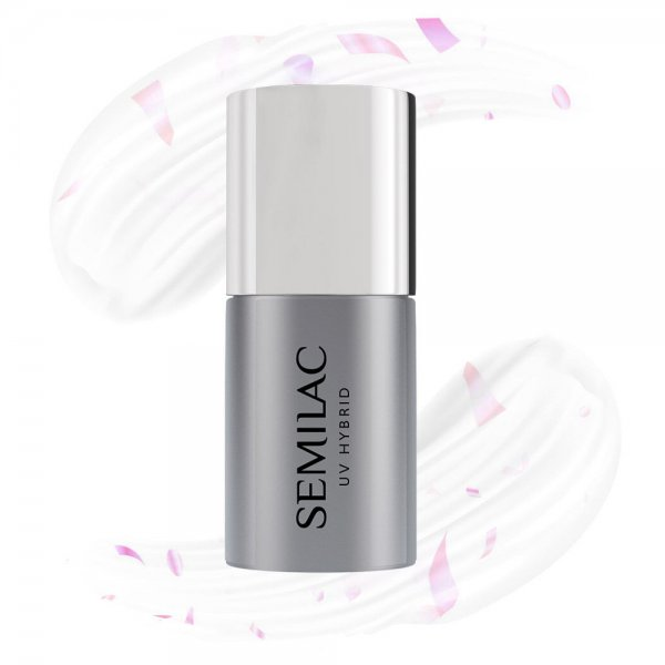 Semilac T22, top do lakierów hybrydowych, Flower Flakes, 7ml