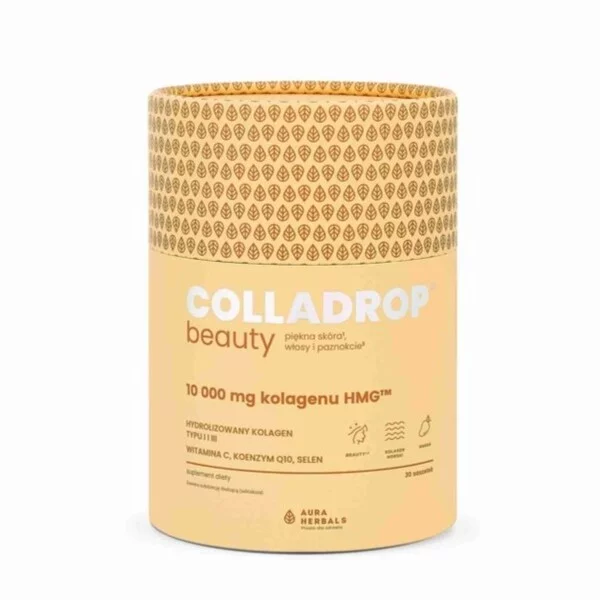 Aura Herbals Colladrop Beauty kolagen Hmg™ 10000 Mg piękna skóra włosy i paznokcie 30 saszetek