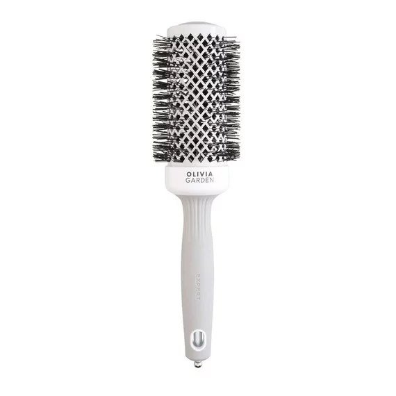 Olivia Garden Expert Blowout Shine, szczotka do modelowania i suszenia włosów, White&Grey 45mm