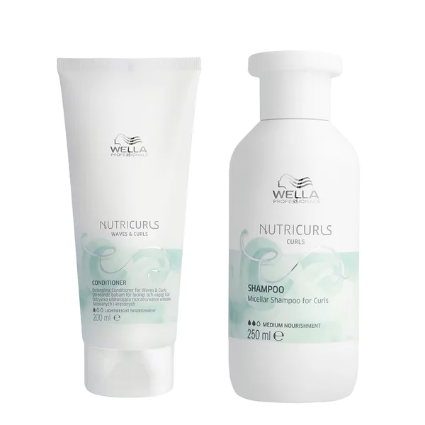 Wella Nutricurls, zestaw do włosów kręconych, szampon + odżywka