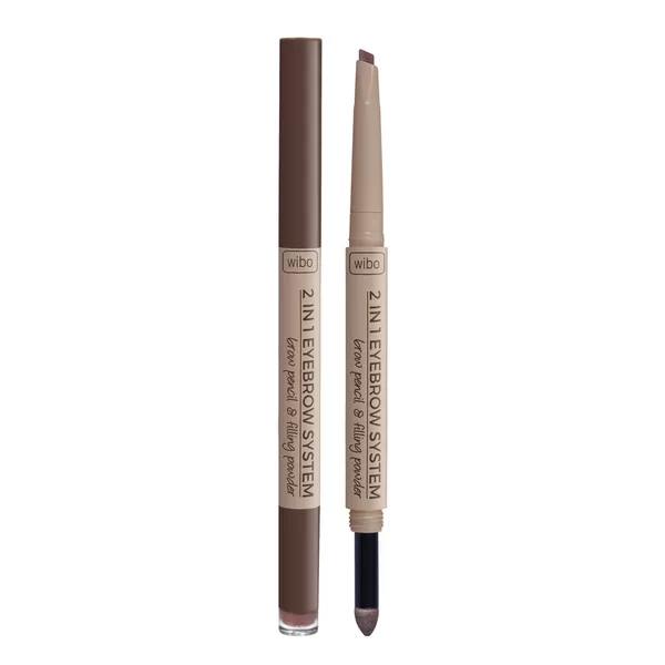 Wibo 2in1 Eyebrow System kredka i gąbka do brwi 1