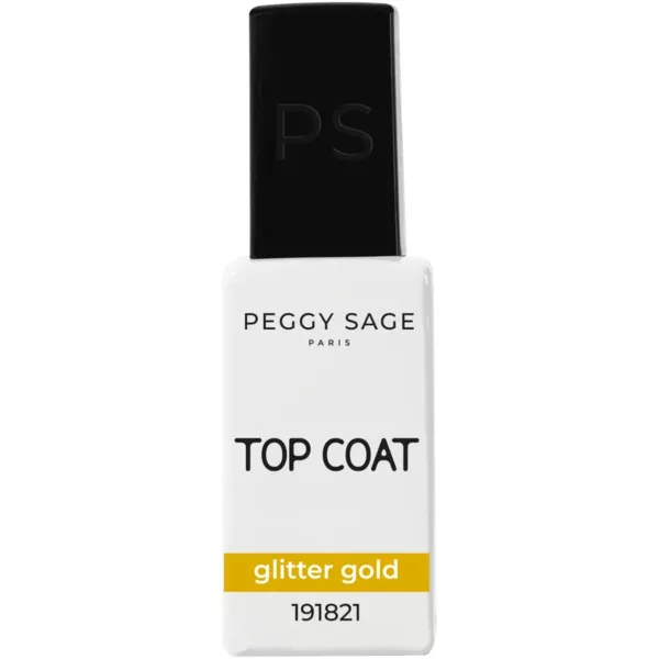 Peggy Sage, top hybrydowy, glitter gold, 11ml