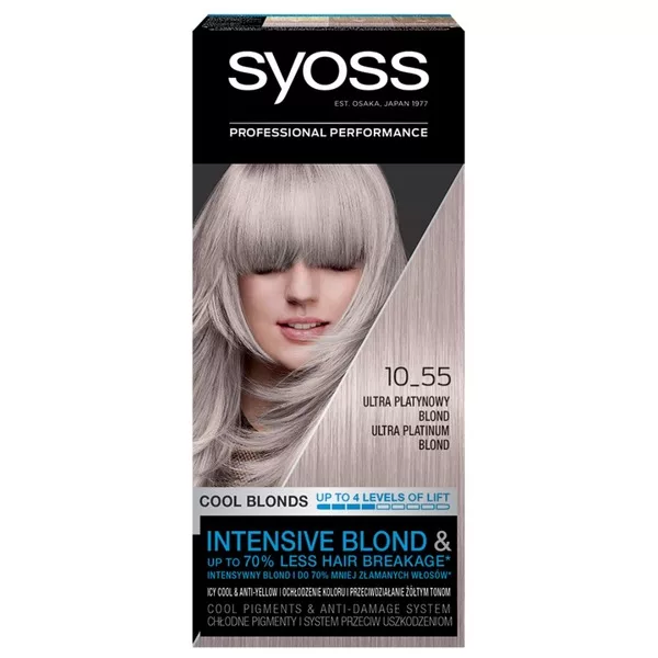Syoss, Cool Blonds rozjaśniacz do włosów 10-55 Ultra Platynowy Blond