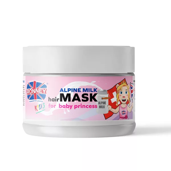 Ronney Kids on tour to Switzerland, Maska do włosów o zapachu alpejskiego mleka dla dzieci 300ml