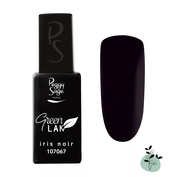 Peggy Sage Green Lak, lakier do paznokci utwardzany lampą UV/LED, iris noir, 10ml