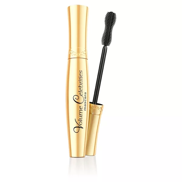 Eveline Volume Celebrities, tusz do rzęs, pogrubiająco-podkręcający, czarny, 8ml