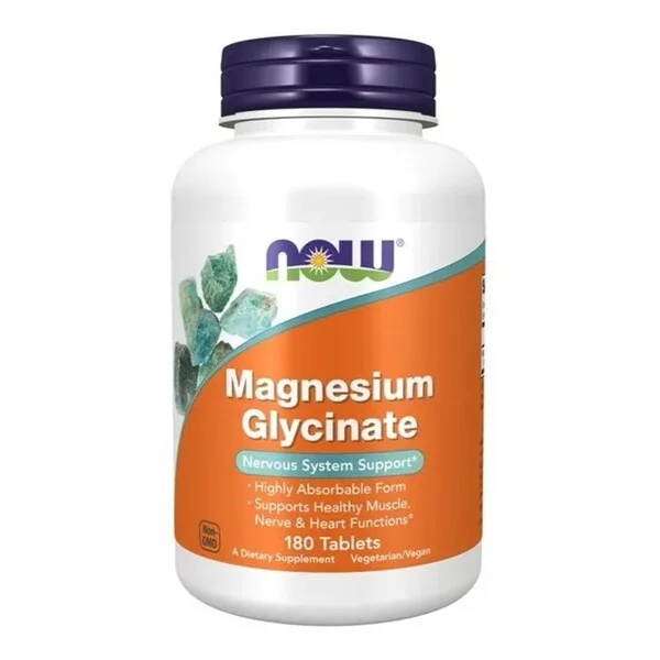 Now Foods Magnesium Glycinate 400mg cytrynian magnezu suplement diety 180 kapsułek