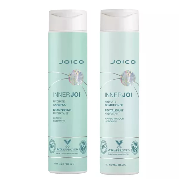 Joico Innerjoi, wegański zestaw nawilżający włosy, szampon + odżywka