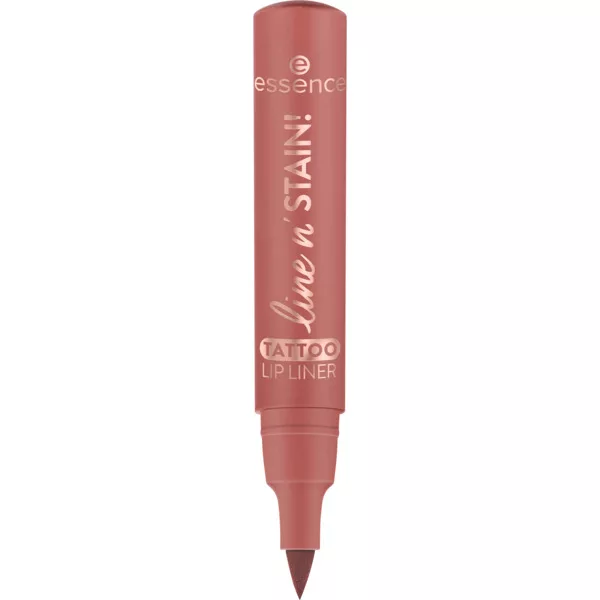 Essence Line N' Stain! Tattoo Lip Liner, długotrwała konturówka w płynie do ust, 02 - Must Have Brown, 2.5ml