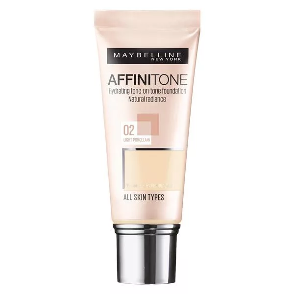 Maybelline New York Affinitone, podkład Light Porcelain, 30ml