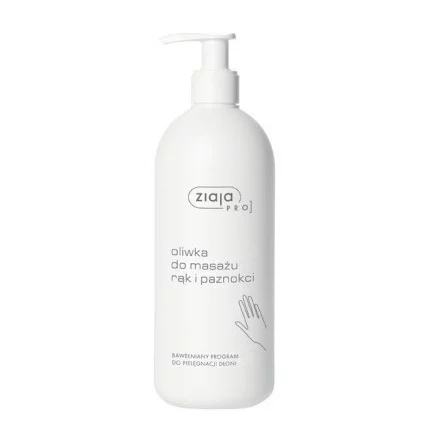 Ziaja Pro, oliwka do masażu rąk i paznokci z olejem z bawełny, 500ml
