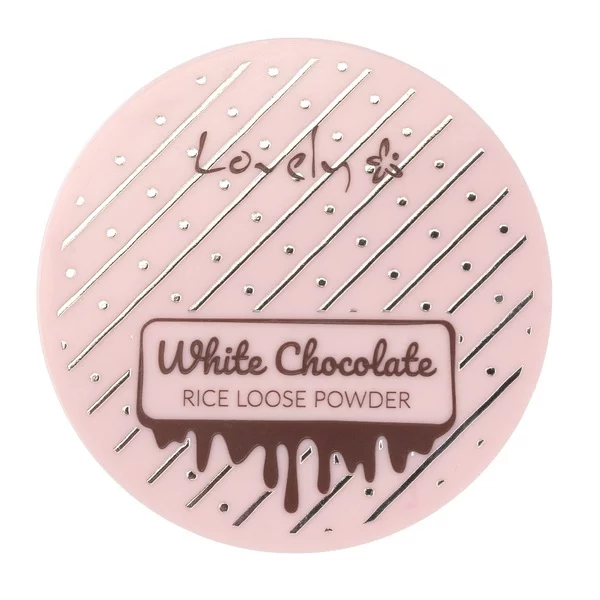 Lovely White Chocolate Loose Powder utrwalający puder ryżowy do twarzy dla każdego typu cery 8g