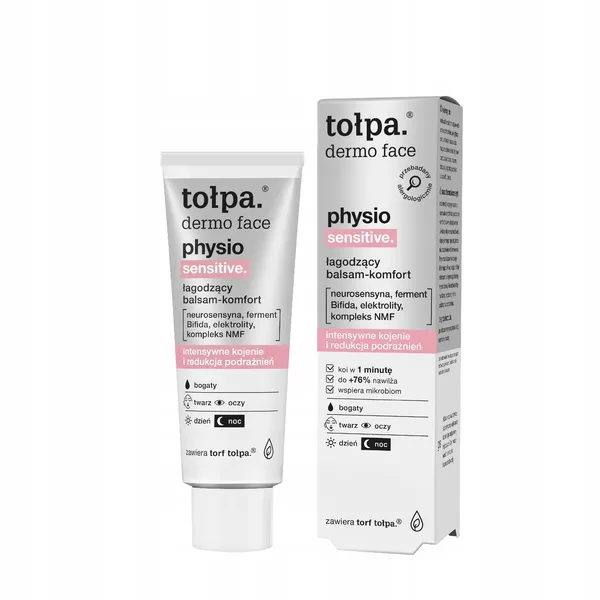 Tołpa Dermo Face Physio Sensitive, łagodzący balsam-komfort, bogaty, 40ml