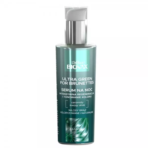 Biovax Glamour Ultra Green For Brunettes serum do włosów na noc dla brunetek 100ml